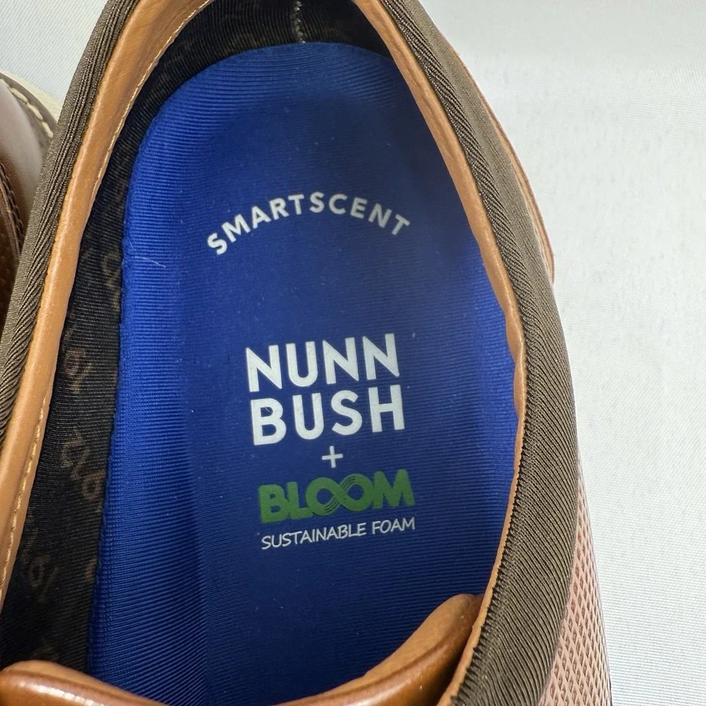Nunn Bush Men's Chase Plain Toe Oxford Cognac Mens Size 11‎